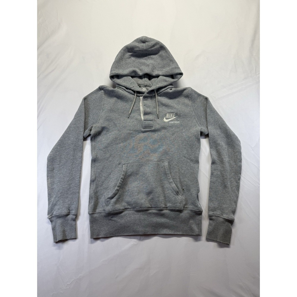 Nike Sportswear Gray Hoodie Mens Small Pullover Lightweight Athletic Sweatshirt